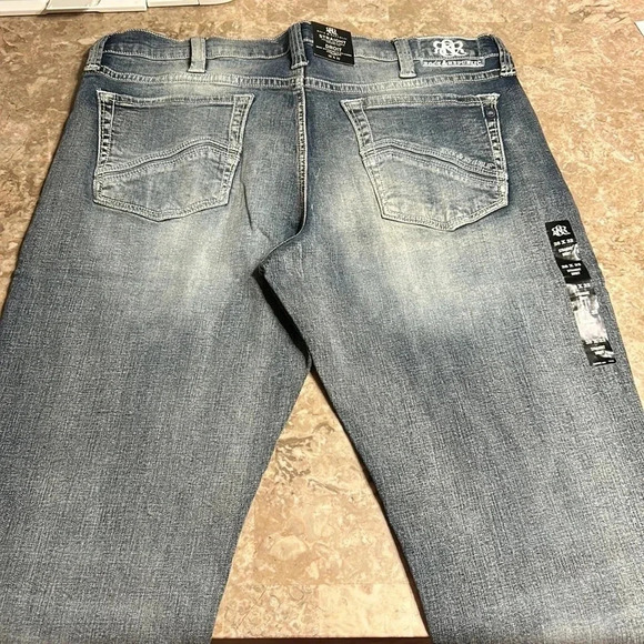 ROCK & REPUBLIC  denim jean,men 38x32 NEW!straight,high rise,embroidered logo - Picture 7 of 16